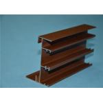 6005 Wood Grain Aluminum Extrusion Profiles For Hotel Doors And Windows for sale