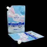 1L Detergent Angled Spout Pouch PET AL PE Laminate Leak Proof Wide Nozzle for sale