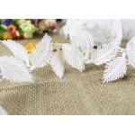 Milk Silk Water Soluble Chemical Polyester Lace Trim For Dresses Feather Pattern