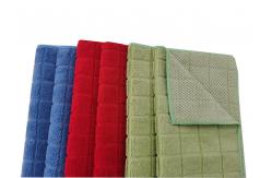 China Dish Cleaning Towel  Dish Drying Rags With Scrubbing Mesh supplier