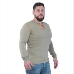 100 Cotton 5.5oz Single Jersey FR Henley Shirt Moisture Wicking FR Shirt for sale