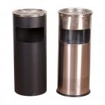 Wholesale Stainless Steel Metal Garbage Can Round Waste Bin Hotel Guestroom For Outdoor Open Top Trash for sale