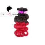 8-30 Inch Body Wave Ombre Remy Hair Extensions With 1B Plus Red Color for sale