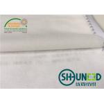 White Adhesive Fusible Interlining Cloth , Stretch Interfacing Material For Sport Garments