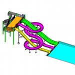 Family Wide Slide Aqua Park Custom Water Slide For All Ages Oem/Odm for sale