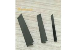 China ISO Stainless Steel Tile Trim 8mm , Black PVC Brushed Stainless Tile Trim supplier