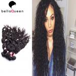 Curly Double Drawn Hair Extensions , Natural Black Grade 7A Virgin Hair for sale