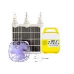 Mini Portable Solar Charging Station Solar Powered Lighting Radios System Kit For Home Use with fan for sale