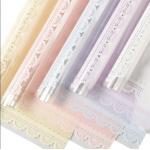 Flower Wrapping Paper With Lace Edge Glassine Paper In Customized Color For Packaging for sale