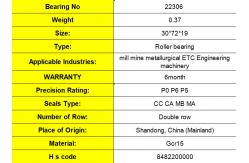 China Original NSK 22306 Steel Spherical Roller Bearing With Two Inner Ring Raceways supplier