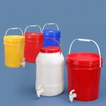 Food Grade Drink Dispenser 5 Gallon Plastic Bucket With Handle And Lids Customrized Logo for sale