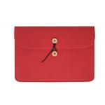 Free Sample Red Felt Laptop Sleeve Case Cover Bag With Button Decoration for sale