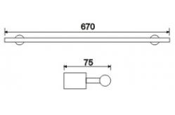 China Classic 304 Sus Bathroom Towel Bars OEM Single Wall Mounted Towel Hanger supplier