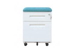 China Anti Tilt Lateral 2 Drawer Steelcase Mobile Pedestal With Cushion supplier