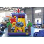 Custom Printed Inflatable Dry Slide with Bouncy Castle Design for Kids Events
