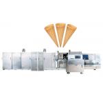 Custom Roller Sugar Cone Production Line / Industrial Ice Cream Maker With Batter Tank And Pump System for sale