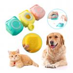 Blue Pink Shampoo Dispensing Brush Silicone Dog Bath Brush Custom for sale