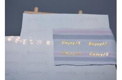 China Foil Printed Shiny Logo Heat Transfer Labels Custom For Clothing supplier