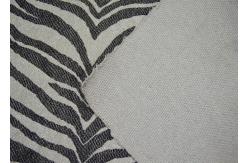 China Black And White Striped Plain Weave Fabric / Recycled Cotton Fabric Save Cost supplier