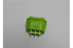 China Oval Shaped Waterproof Mini Rocker Switch , Green Rocker Switch 10a 250v supplier