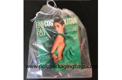 China 35x40cm 0.06mm Transparent LDPE Drawstring Storage Bag supplier
