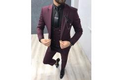 China Wedding Wool Tuxedo 3 Piece Suit For Men Slim Fit supplier