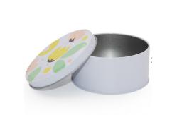 China Flower Printed Mini Round Metal Tin Can Frosted Tinplate Candy Box supplier