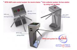 China Double motor Access Control Turnstiles rfid card pedestrian turnstile gate supplier