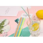 Wavy Pattern	Striped Paper Straws BPA Free Compostable Graduation Paper Straws for sale