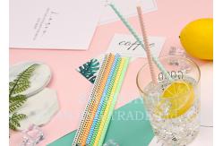 China Wavy Pattern	Striped Paper Straws BPA Free Compostable Graduation Paper Straws supplier