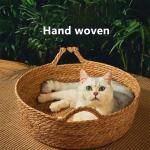 Cane Cat Nest Dog Bed Rattan All Year Round Universal Online Red Cat Supplies Cat House Pet House Villa Pucat Bed for sale