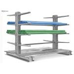 Double Side Steel Structural Cantilever Racks For Pipes Lumber Sheet Shelves