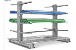 China Double Side Steel Structural Cantilever Racks For Pipes Lumber Sheet Shelves supplier