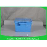 Foldable Large Distribution Plastic Attached Lid Containers Environmental Protection Blue