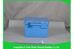 China Foldable Large Distribution Plastic Attached Lid Containers Environmental Protection Blue supplier