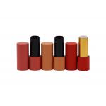 Red Spraying Aluminum Eco Friendly Lip Balm Tubes Bulk With Magnet