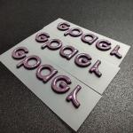 Embossed 3D Silicone Heat Transfer Emblems Transfers Customized for sale