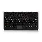 IP65 Silicone Industrial backlit Keyboard With Sealed Touchpad For Computer