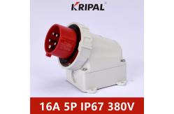 China IEC 4 Pole IP67 380V 16A Industrial  Wall Mounted Plug Waterproof supplier
