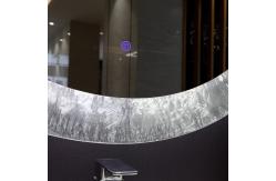 China Wall Mounted Frameless Round Led Bathroom Mirror With Modern Design supplier