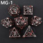 Hollow metal dice set polyhedron custom dice dragon and dragon dice board game