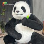 Realistic Robotic Animals Animatronic Panda For Amusement Park