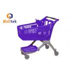 Unfolding Supermarket Cart Trolley With 5'' TPR Wheels for sale