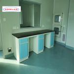 Full Steel Chemistry Lab Bench made with Standard Specifications and 2 Rails for sale