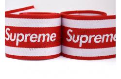 China ODM SGS Supreme Polyester Ribbon Roll Anti Slip Elastic Band Red And White supplier