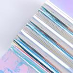 Rainbow PET Florist Wrapping Paper 50cmx50cm Iridescent Cellophane Wrapping Paper