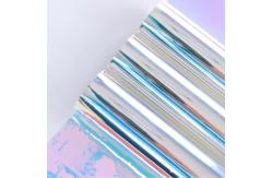 China Rainbow PET Florist Wrapping Paper 50cmx50cm Iridescent Cellophane Wrapping Paper supplier