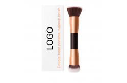 China 152cm Length ISO9001 Double Headed Makeup Brush Gold Handle Synthetic supplier
