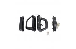 China Black D Shaped Door Handles Pull Handle Lock With Key Customizable Design supplier