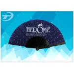 Plastic + Polyester Fabric 23cm Personalized Hand Fans Business Gifts for sale